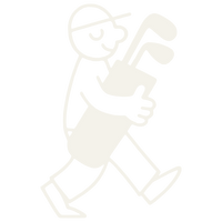 Outline of a person sitting on a chair with a cap on a white background